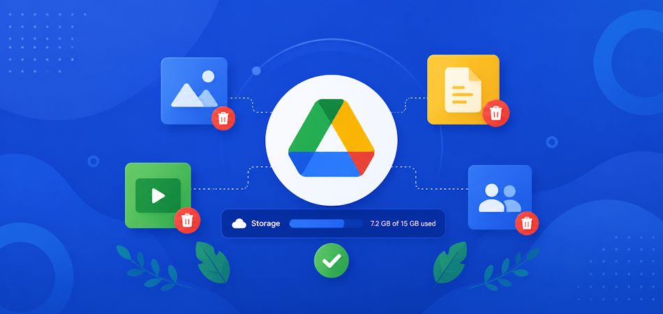 Clear Google Drive storage by emptying the bin to recover space